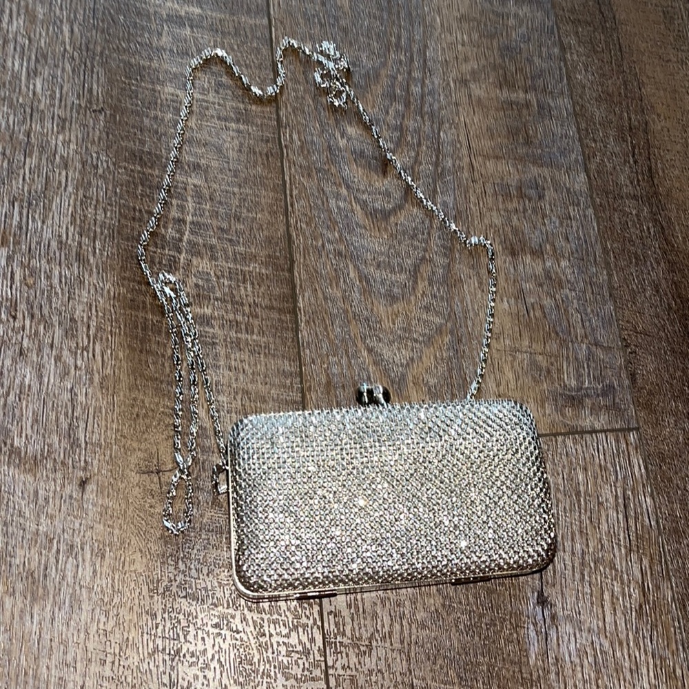 shiny mini clutch